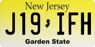 NJ license plate J19IFH