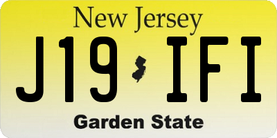 NJ license plate J19IFI