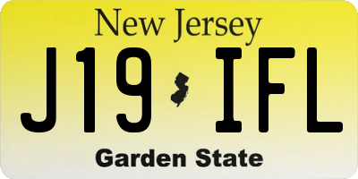 NJ license plate J19IFL