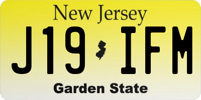 NJ license plate J19IFM