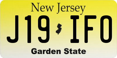 NJ license plate J19IFO