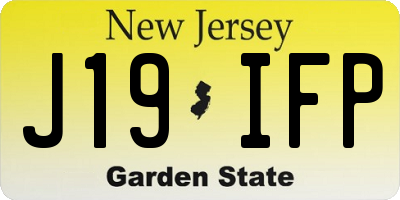 NJ license plate J19IFP