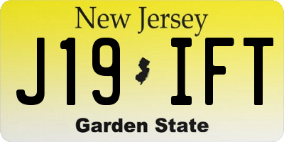 NJ license plate J19IFT