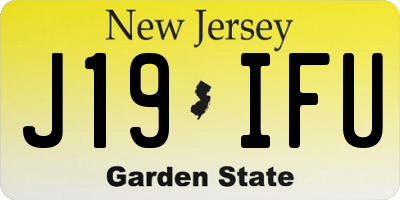 NJ license plate J19IFU