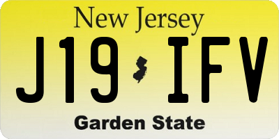 NJ license plate J19IFV