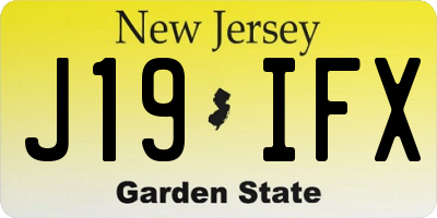NJ license plate J19IFX