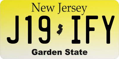 NJ license plate J19IFY