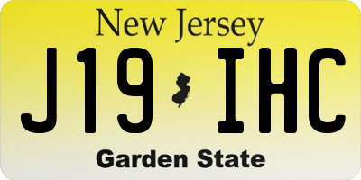 NJ license plate J19IHC