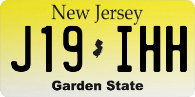 NJ license plate J19IHH