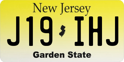 NJ license plate J19IHJ