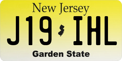 NJ license plate J19IHL