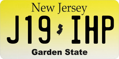 NJ license plate J19IHP