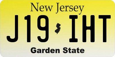 NJ license plate J19IHT