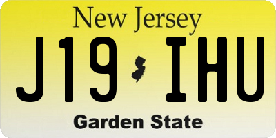 NJ license plate J19IHU