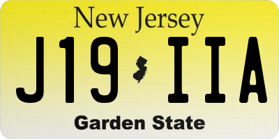 NJ license plate J19IIA