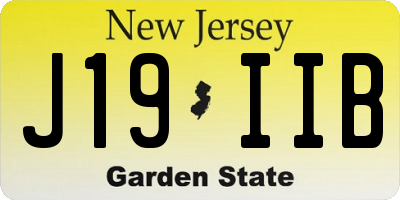NJ license plate J19IIB