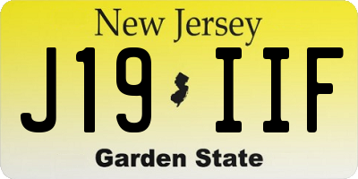 NJ license plate J19IIF
