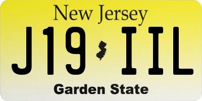 NJ license plate J19IIL