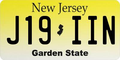 NJ license plate J19IIN