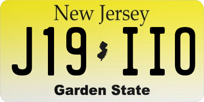 NJ license plate J19IIO