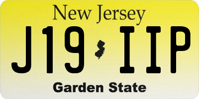 NJ license plate J19IIP