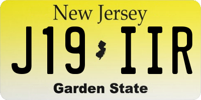 NJ license plate J19IIR