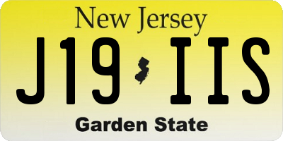 NJ license plate J19IIS
