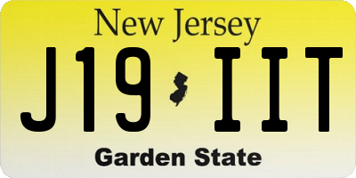 NJ license plate J19IIT