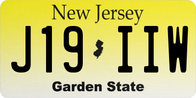 NJ license plate J19IIW