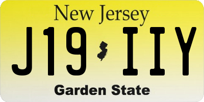 NJ license plate J19IIY