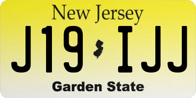 NJ license plate J19IJJ