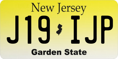 NJ license plate J19IJP
