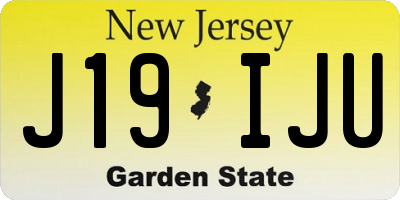 NJ license plate J19IJU