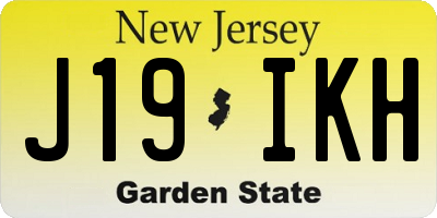NJ license plate J19IKH