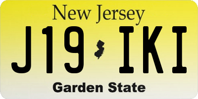 NJ license plate J19IKI