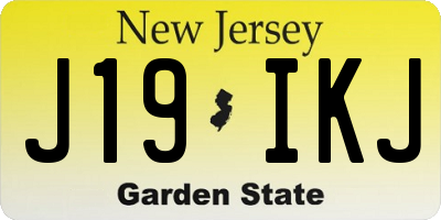 NJ license plate J19IKJ