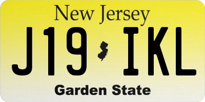 NJ license plate J19IKL