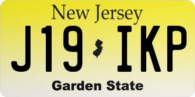 NJ license plate J19IKP