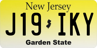 NJ license plate J19IKY
