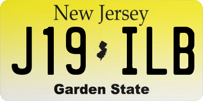 NJ license plate J19ILB