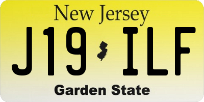 NJ license plate J19ILF