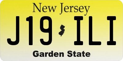 NJ license plate J19ILI