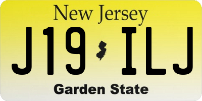 NJ license plate J19ILJ
