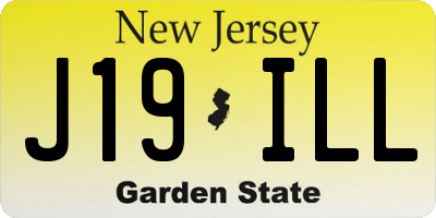 NJ license plate J19ILL