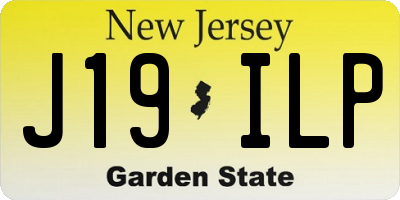 NJ license plate J19ILP