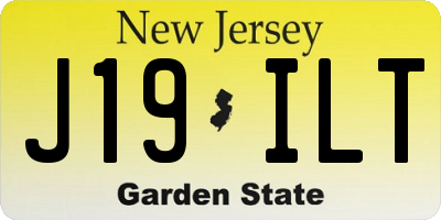 NJ license plate J19ILT