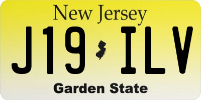 NJ license plate J19ILV