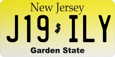 NJ license plate J19ILY