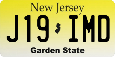 NJ license plate J19IMD