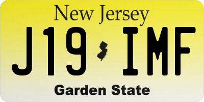 NJ license plate J19IMF